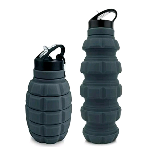 Collapsible Travel Water Bottle 18oz - Reuse - Picture 1 of 5